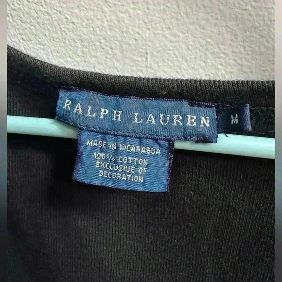 EVC | Vintage Y2K Ralph Lauren Racerback Tank Dress | Black w/ White Pony | M - Picture 3 of 9